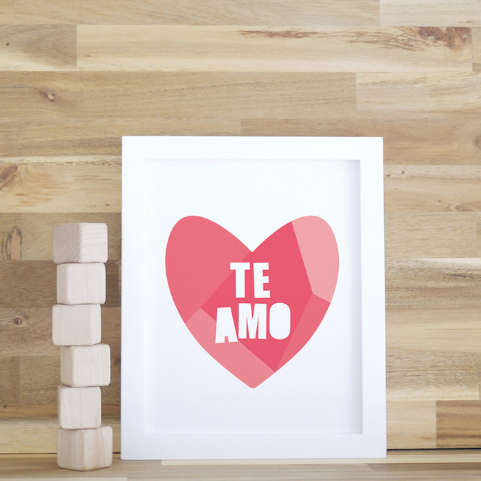 Te Amo Nursery Art Print (Trendy Peas)