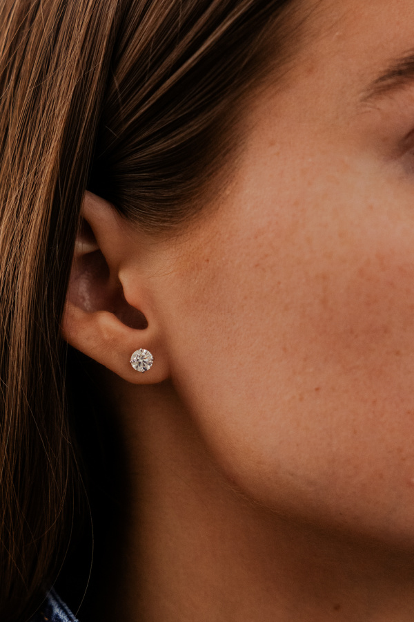 Diamond Solitaire Stud Earrings (Dana Rebecca Designs)