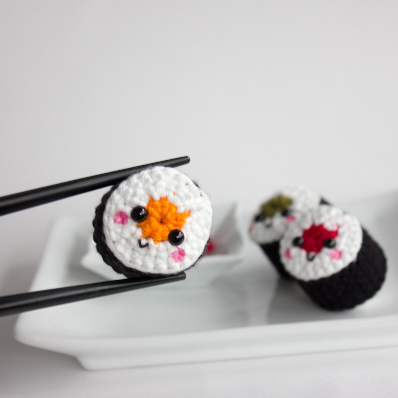 Cutest handmade play food makers on Etsy: Kawaii Sushi Rolls by Jes Loves Toast