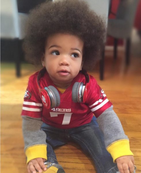 Hottest pop culture baby Halloween costumes: Colin Kaepernick baby via Hanalulu12 on IG