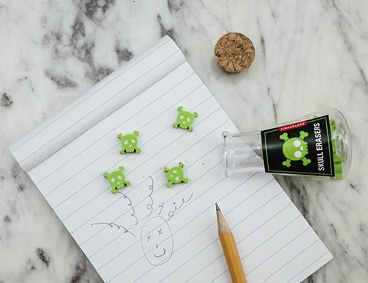 Glow in the dark mad scientist skill erasers: School supplies under $10 that make school more fun