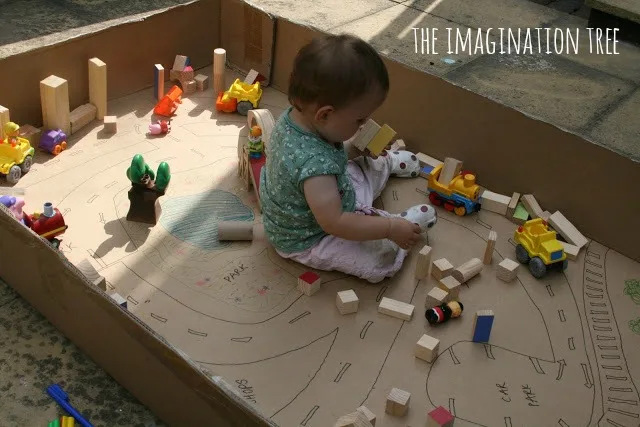 diy cardboard box playhouse