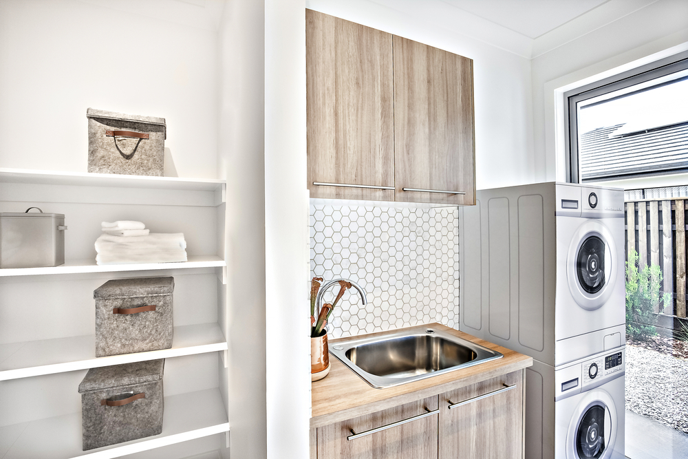Quick and easy tips to help you tidy up your laundry room: Bins help with organization Quick and easy tips to help you tidy up your laundry room: Bins help with organization