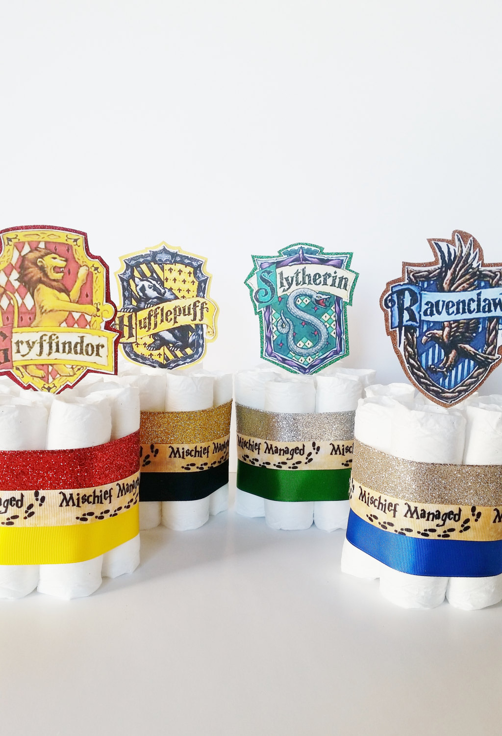 Harry Potter themed diaper cakes at Lil Lovebug Creations on Etsy