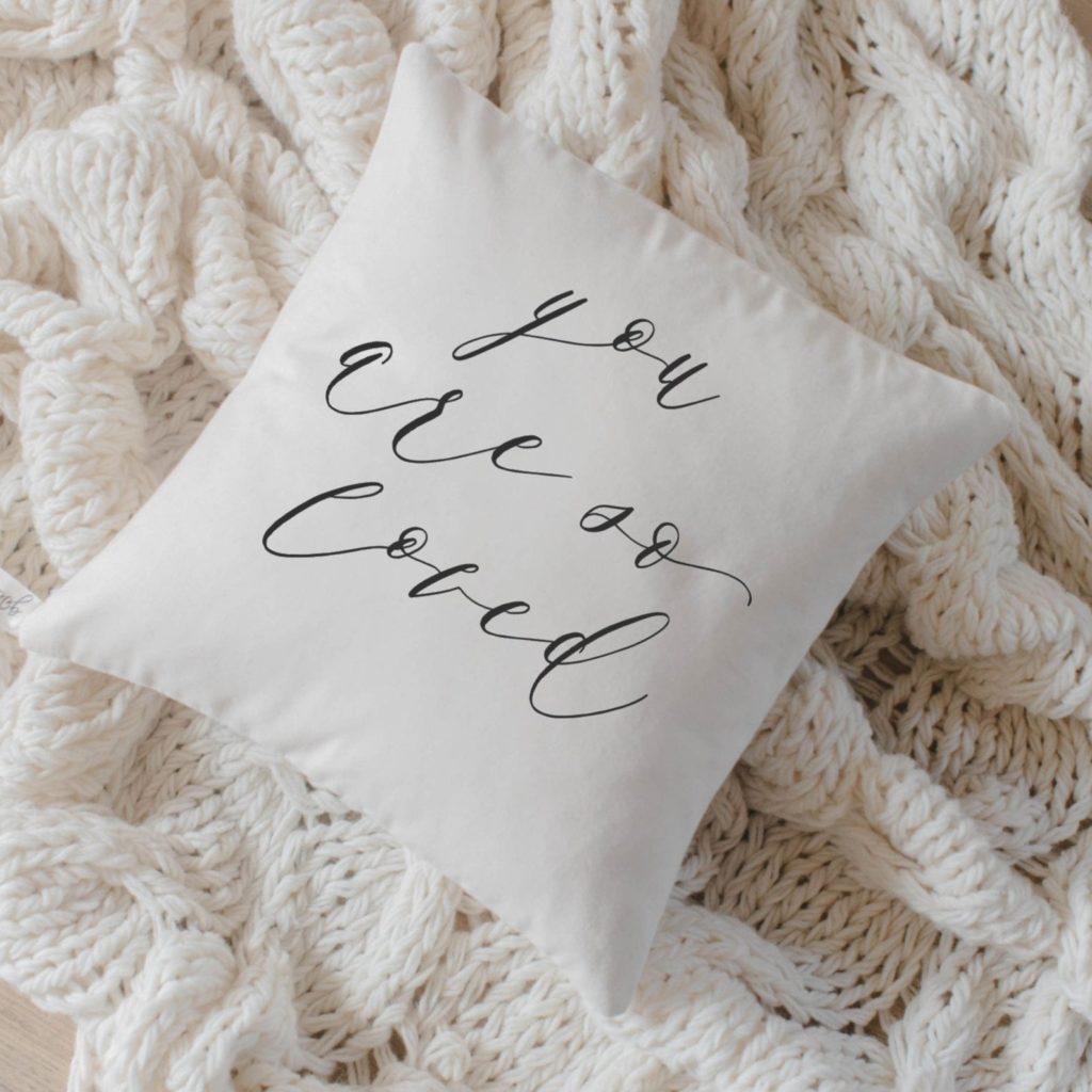 Special gifts for mom from the kids: You are so loved pillow on Etsy | Mother's Day gift guide