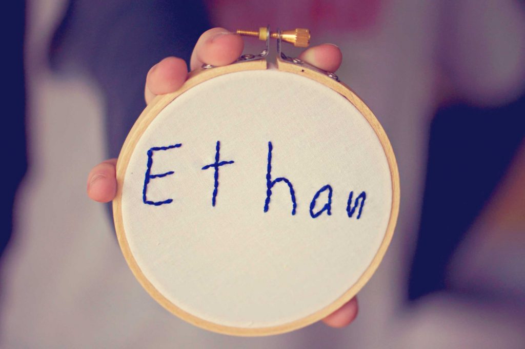 Personalized Mother's Day gifts:Personalized Children's Signature Embroidery Hoop | Sentimental Sundays