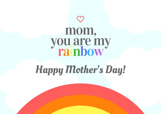 Free printable folded Mother's Day card: You are my rainbow | Cool Mom Picks