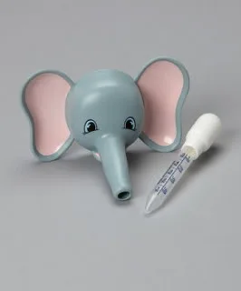 A cute talking elephant helps the medicine go down
