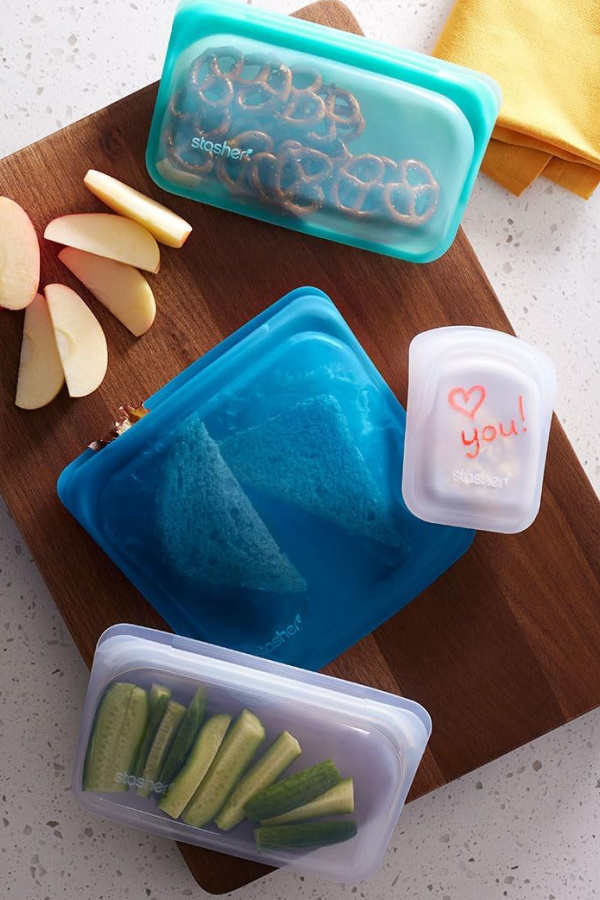 Stasher Reusable Silicone Food Storage Bags (snack sizes)