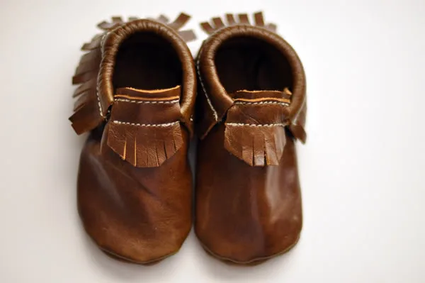 Handmade moccasins that sadly, only come in kids sizes