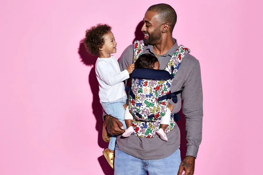 New Ergo Baby 360 + Keith Haring special collection of baby carriers. Love!