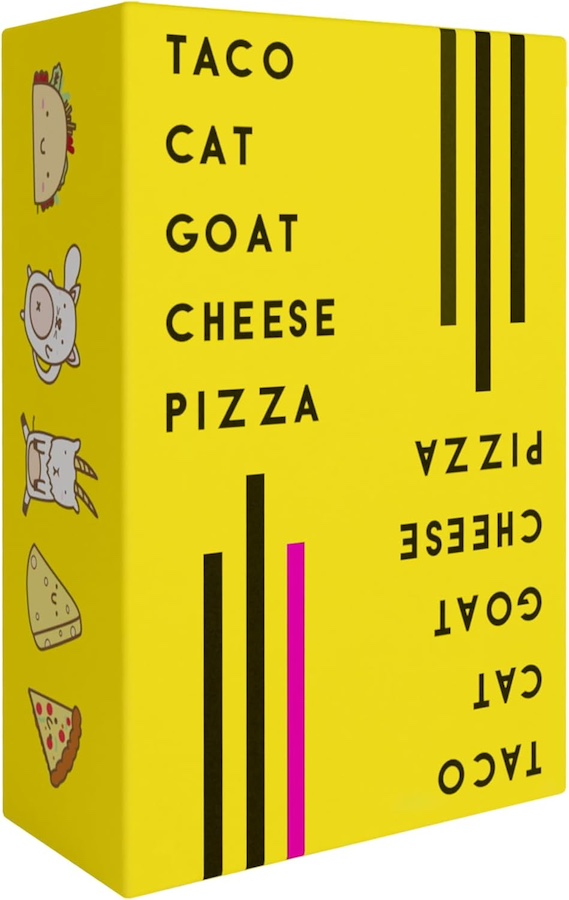 Gifts under $15: Taco Cat Goat Cheese Pizza game Gifts under $15: Taco Cat Goat Cheese Pizza game