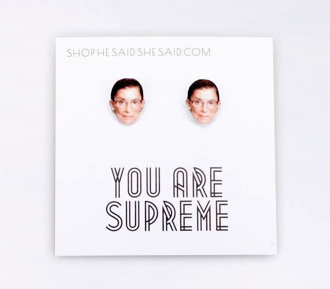 You are Supreme RBG earrings at Wildfang: Gift for feminists and activists