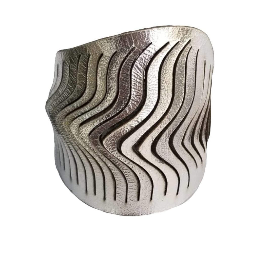 Amber Poitier Lexi leather bracelet in silver
