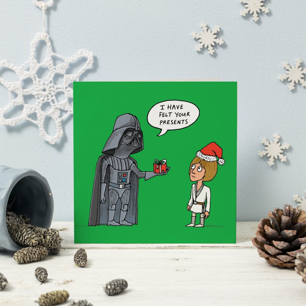 Funny Star Wars Christmas Card: Felt Your Presents