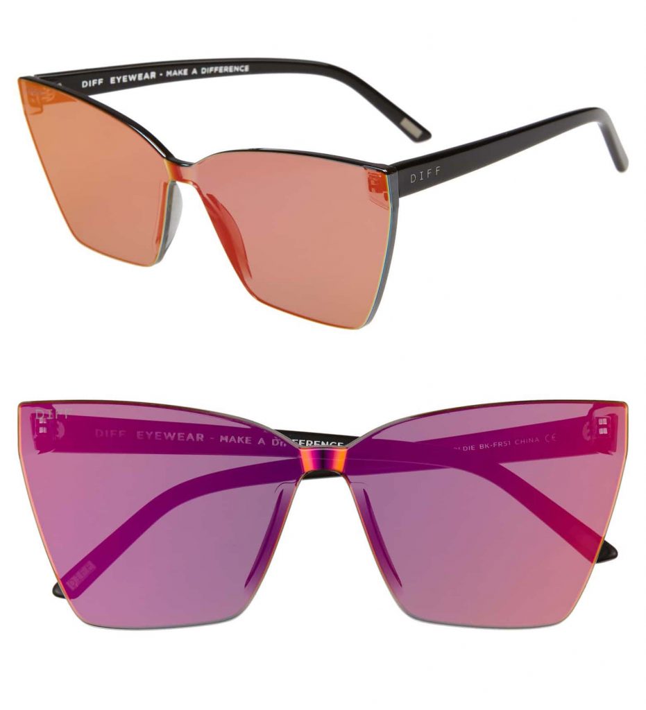 2019 Eyeglass Trends: Rimless 80s style like these rimless butterfly sunglasses by Diff 2019 Eyeglass Trends: Rimless 80s style like these rimless butterfly sunglasses by Diff