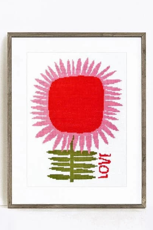 Lisa Congdon LOVE Cross Stitch Kit (Subversive Cross-Stitch)