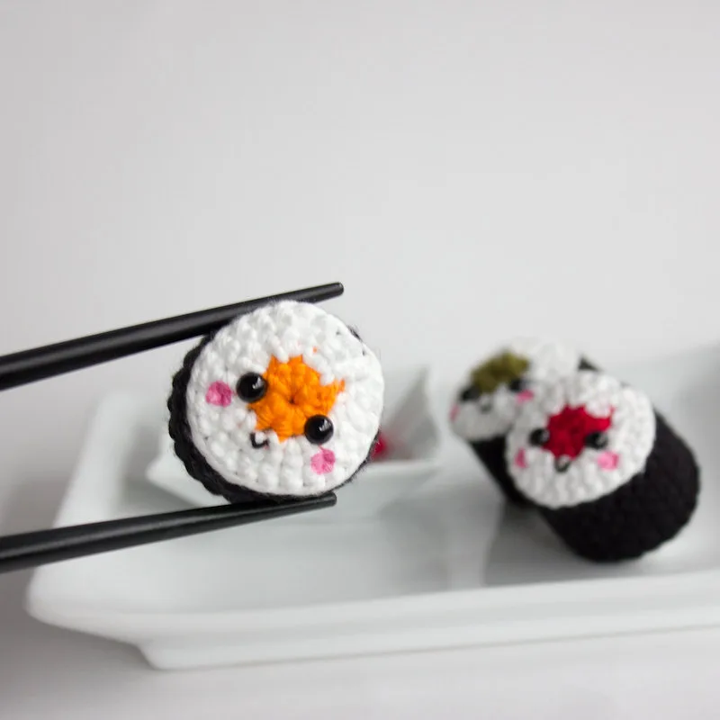 Cutest play foods by makers on Etsy: Kawaii Sushi Rolls by Jes Loves Toast