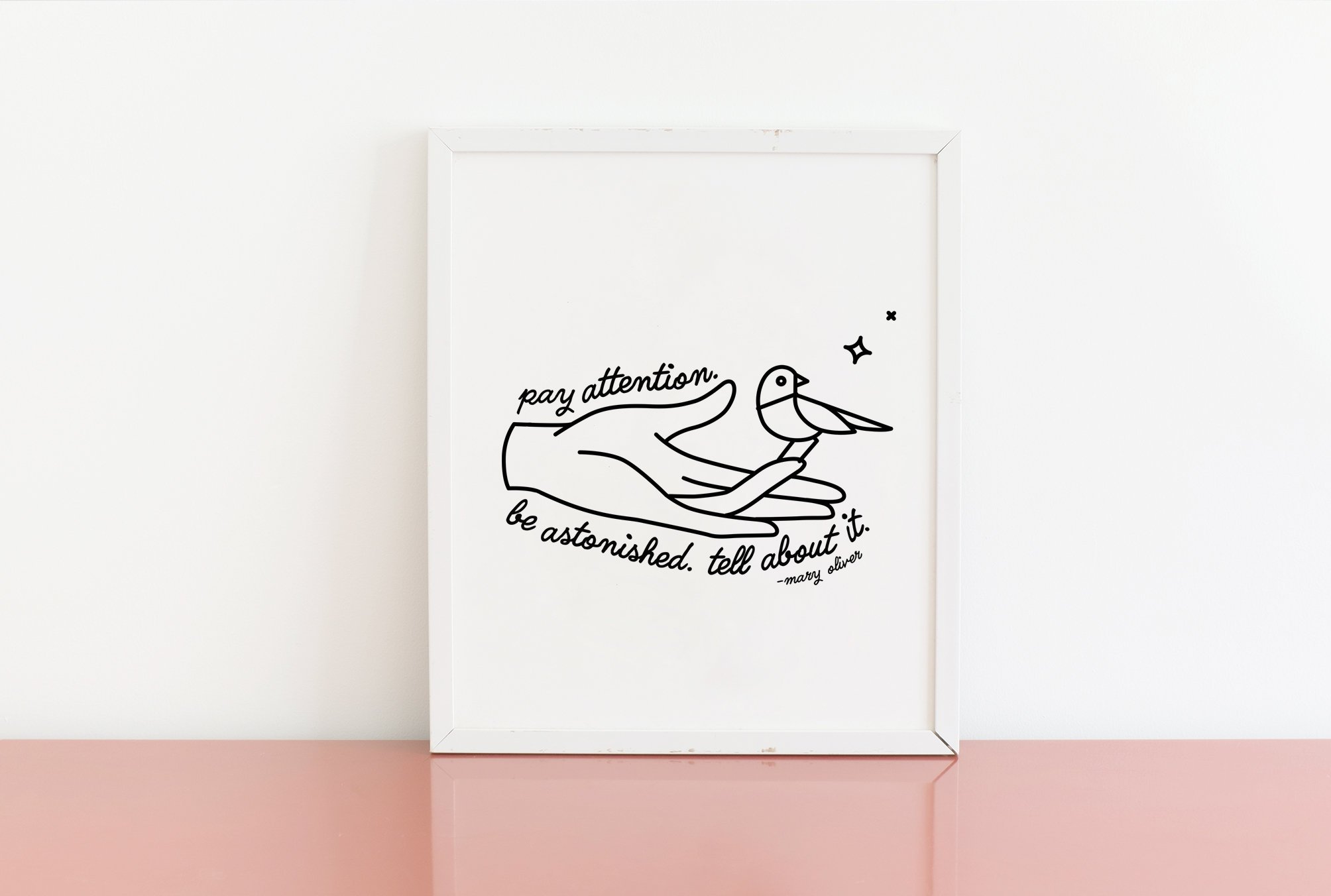 Mary Oliver inspirational art prints: Instructions for life print from Redbud Design Co. Mary Oliver inspirational art prints: Instructions for life print from Redbud Design Co.