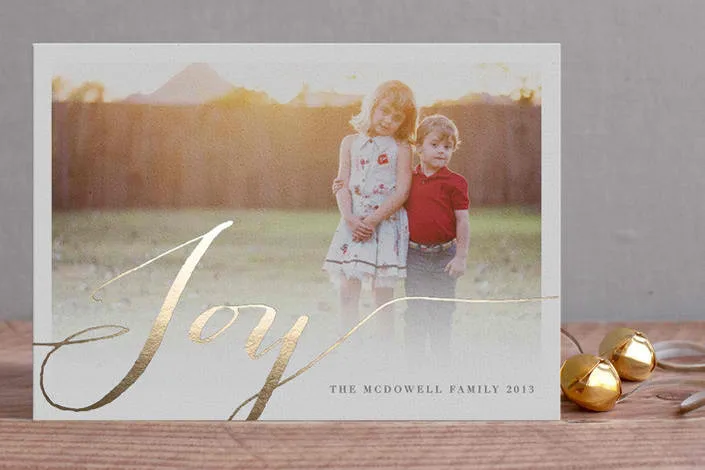 Minted Foil Holiday Card "Joy"