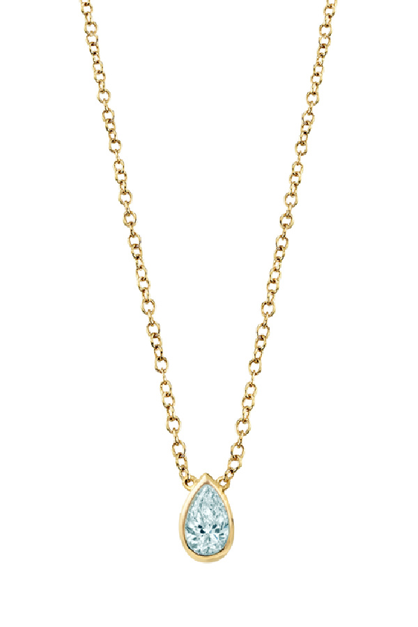Aquamarine Teardrop Necklace (The Last Line)