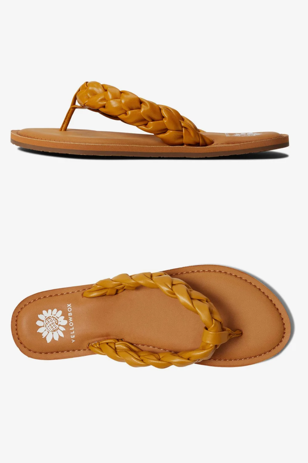 Puffy braided sandals on trend for spring/summer 2022: Yellowbox makes these affordable braided thongs