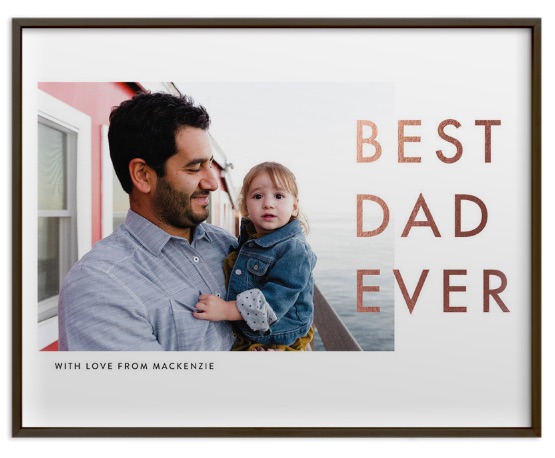 Best Dad Ever Foil Photo Print
