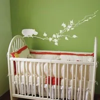 Delicate Hippo Vinyl Wall Sticker Set