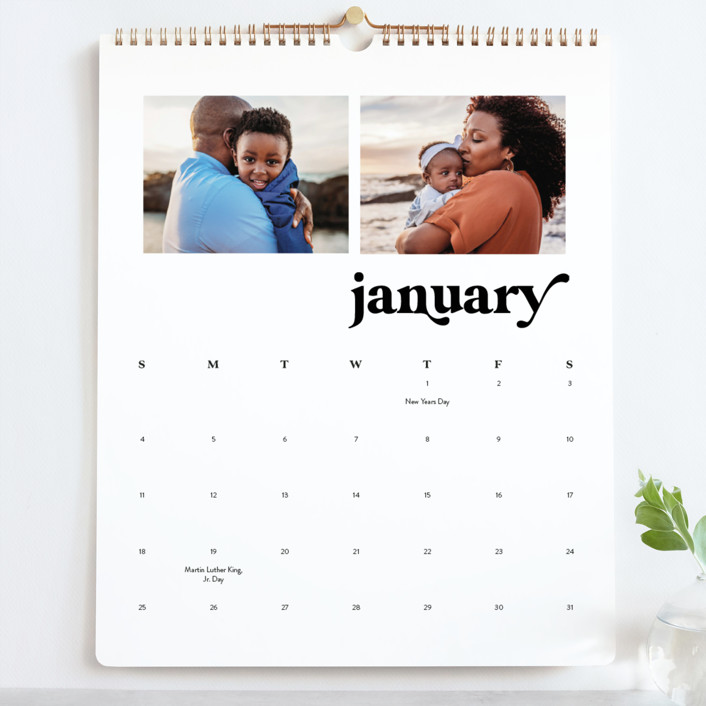 Custom photo desk calendar (Minted-style)