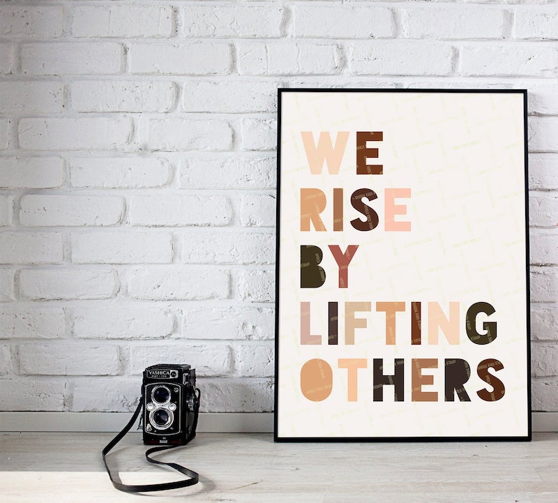 Home office gifts for mom: an inspirational art print by Seaside Shed Studio for her desk