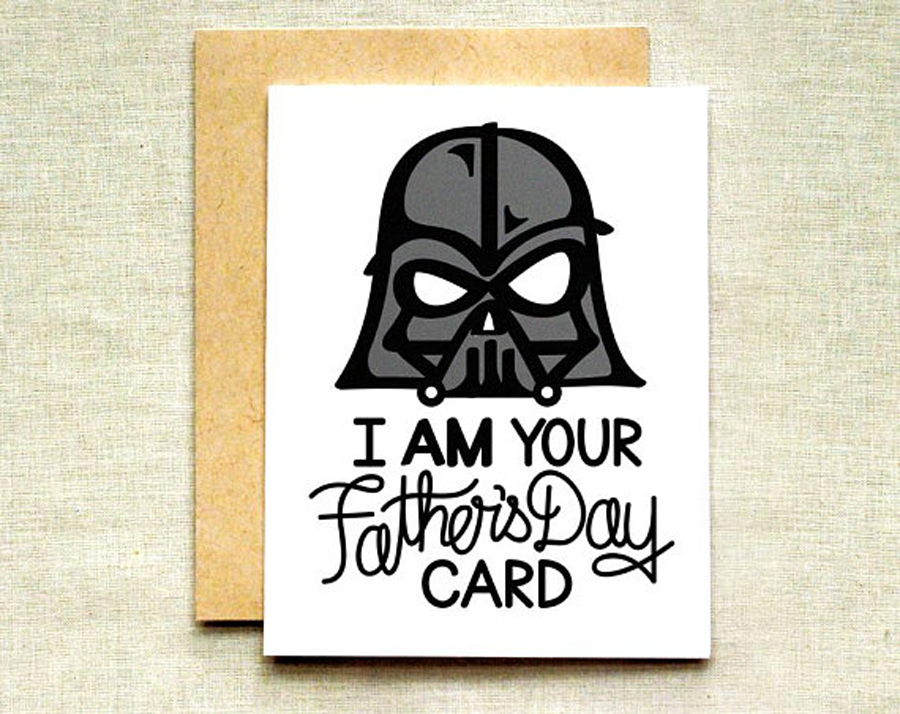 Funny Father’s Day Cards: Darth Vader Card from Raven and Unicorn