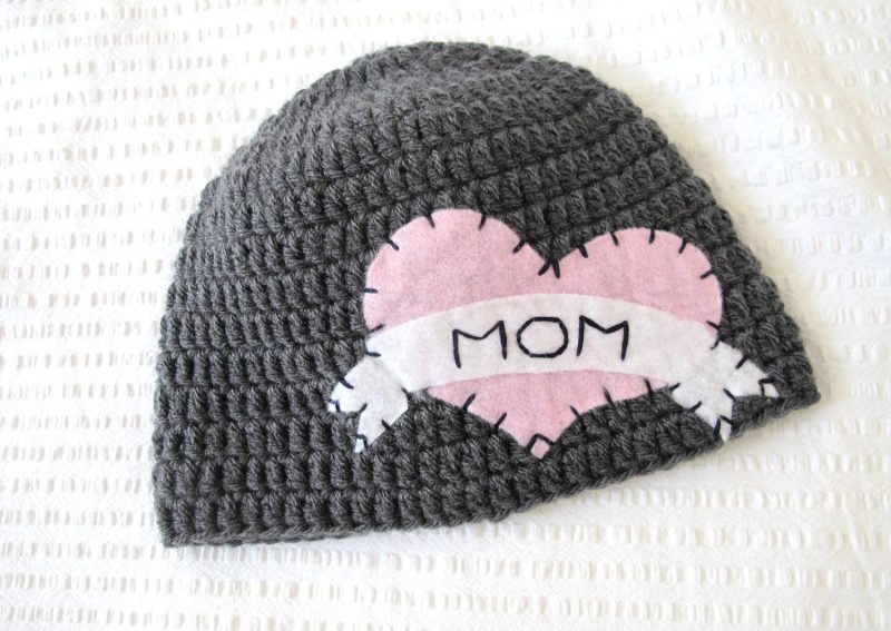 Valentine's Tattoo Crochet Baby Beanie (Hunky Dori Boutique)