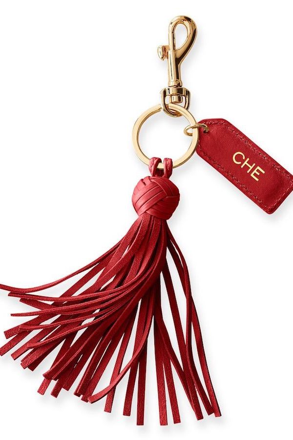 There's still time to order this personalized monogram leather tassel keychain from Mark & Graham There's still time to order this personalized monogram leather tassel keychain from Mark & Graham