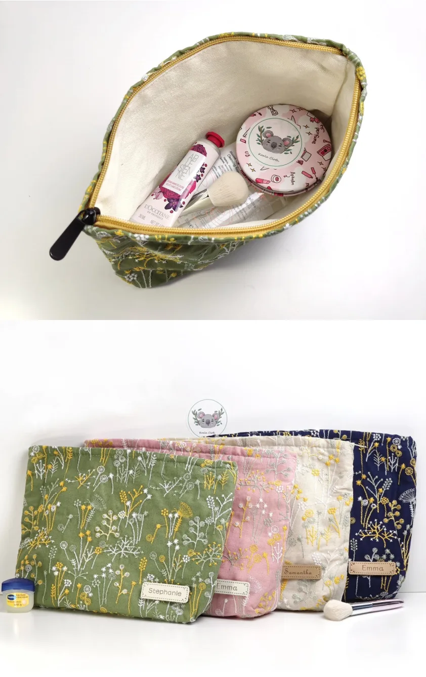Making a DIY locker kit for school: Funky Pattern Toiletry Bags from the Pine Torch on Etsy