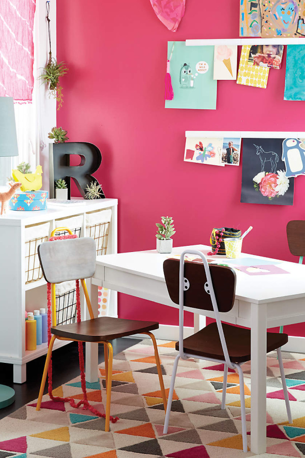 The best ideas for displaying kids' artwork: Crate and Barrel | Gallery art rail 