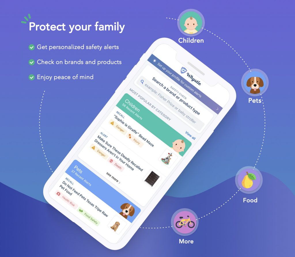 Whystle Product Safety App (iOS)