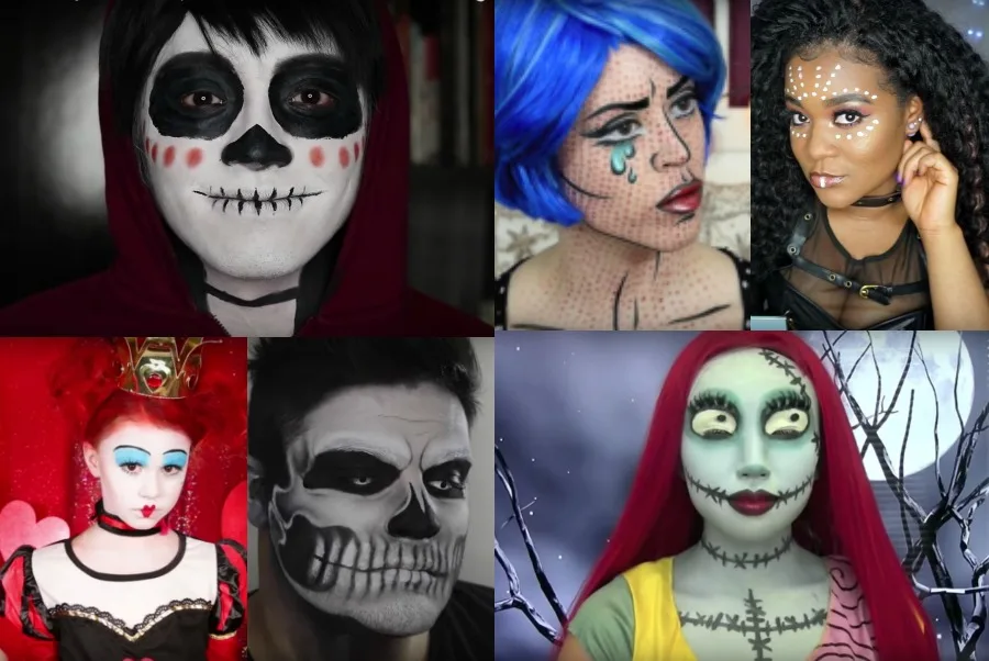 20 of the best Halloween face painting video tutorials on YouTube