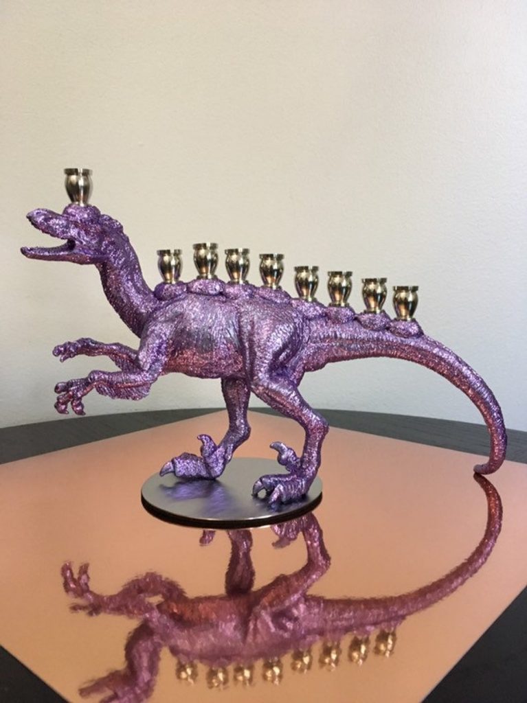 Cool Hanukkah gifts for kids: Menociraptor Menorah from the Vanilla Studio Cool Hanukkah gifts for kids: Menociraptor Menorah from the Vanilla Studio