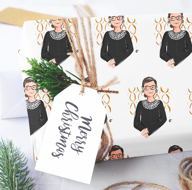 RBG tribute gift wrap coming soon from Sophie and Lili RBG tribute gift wrap coming soon from Sophie and Lili