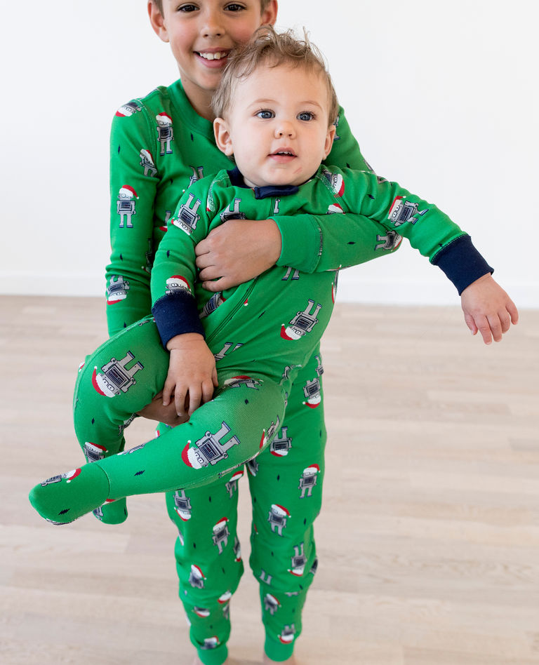 Santa Bot Robot Christmas PJs for kids