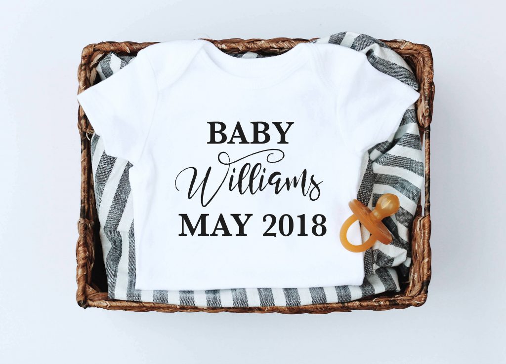 Arriving baby personalized tee from Kal & Co: Sweet baby shower gift! Arriving baby personalized tee from Kal & Co: Sweet baby shower gift!