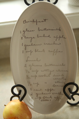 Prairie Hills Pottery Custom Recipe Ceramic Plate