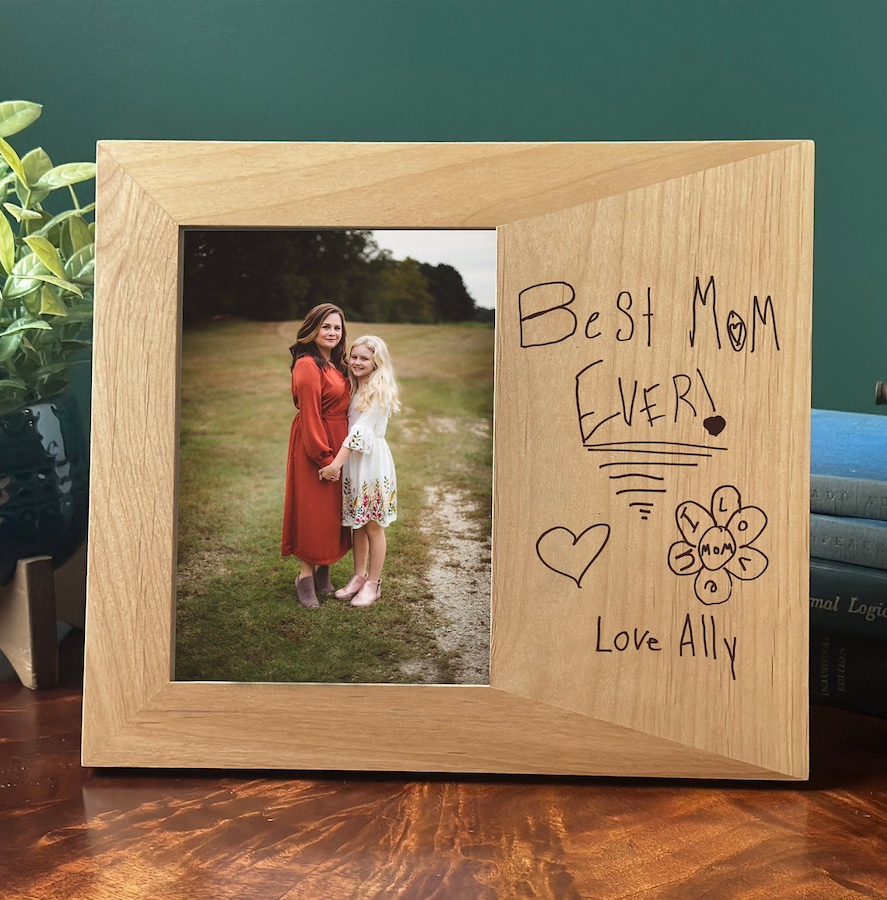 Engraved Picture Frame from Handwriting