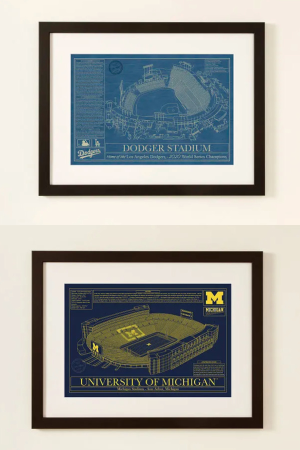 Stadium Blueprint Prints (MLB/NFL/College)