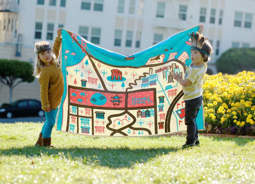 baby playmat: Wanderlust City Baby Playmats by Ella Lou - San Francisco baby playmat: Wanderlust City Baby Playmats by Ella Lou - San Francisco