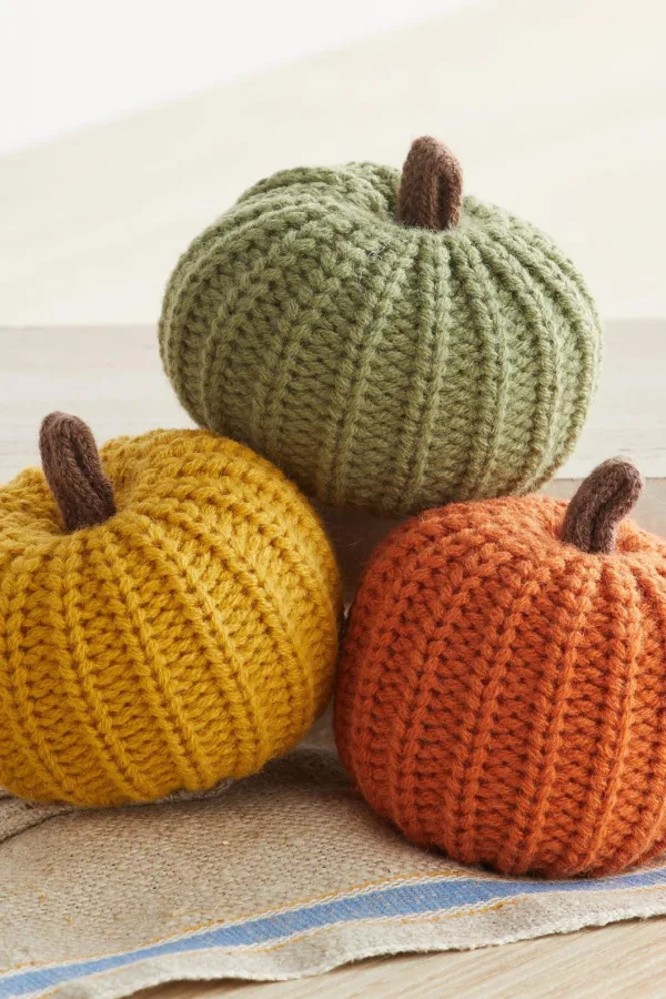 Get your home fall-ready with these Etsy picks under $50: Knit pumpkins from Your Hearts Content