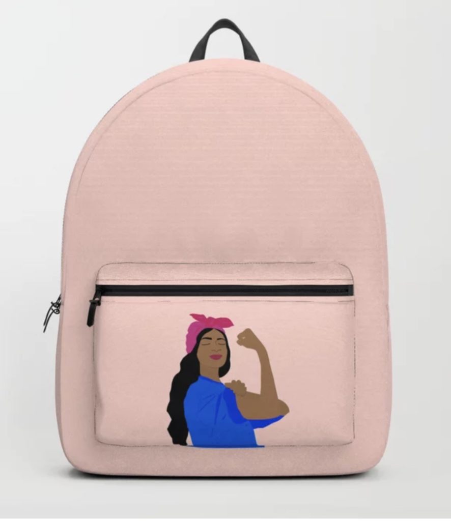Girl Boss Backpack by Céleste Wallaert at Society 6: Coolest backpacks for grade school | Back to school 2019 