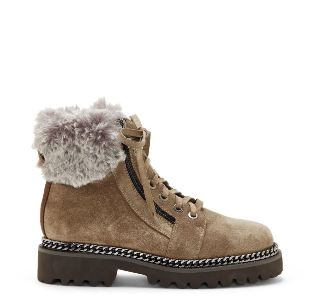 On trend: fur trim booties like these from Vince Camuto in two colors On trend: fur trim booties like these from Vince Camuto in two colors