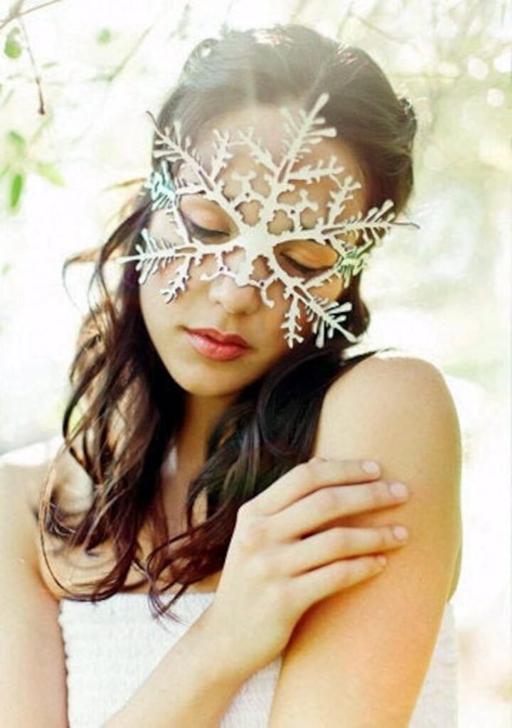 Handmade Snowflake Halloween mask by Banwell Designs on Etsy Handmade Snowflake Halloween mask by Banwell Designs on Etsy