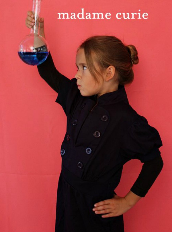 Empowering girl Halloween costumes based on real life heroes: Marie Curie on Alpha Mom by Brenda Ponnay